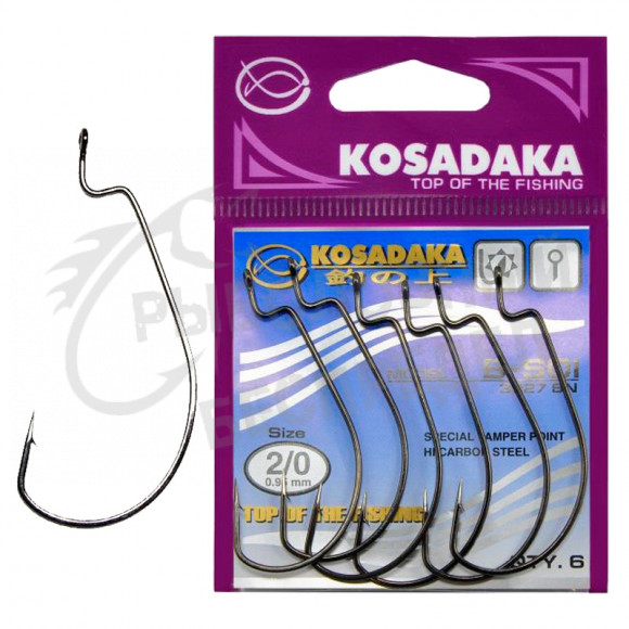 Офсетный крючок Kosadaka B-SOI 3027 BN #6 (10шт-уп)