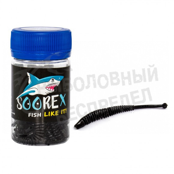 Мягкая приманка Soorex Snake 80mm черный сыр