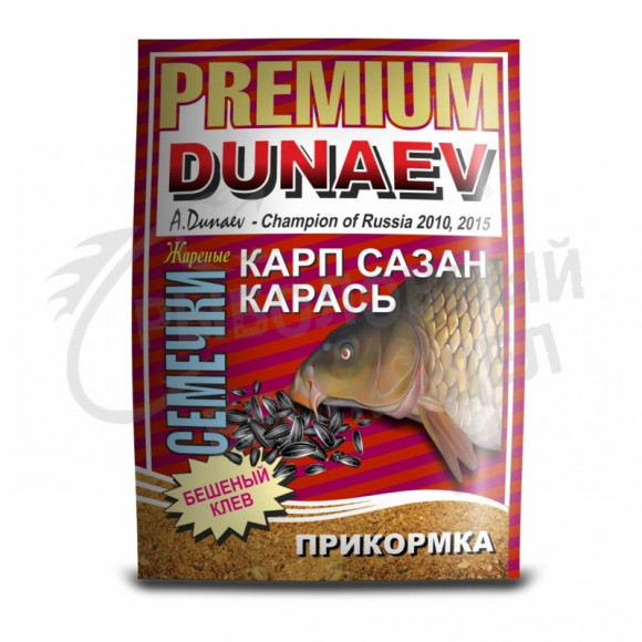 Прикормка Dunaev Premium 1кг Карп-Сазан Жареная семечка
