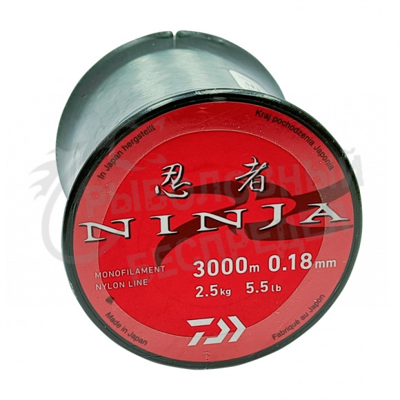 Леска Daiwa Ninja X Line 0,18мм 3000м (светло-зеленая)