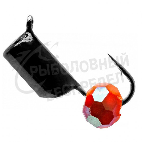 Мормышка Гвоздешарик черный, шарик многогранный оранжевый Premier Fishing