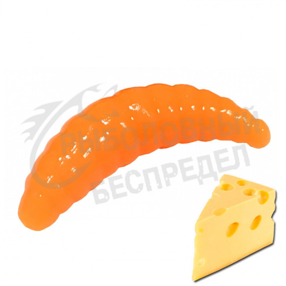 Мягкая приманка Trout Zone Maggot 1.6" персик сыр