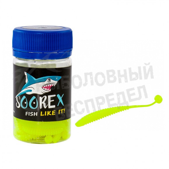 Мягкая приманка Soorex Catch 61mm лимонный икра