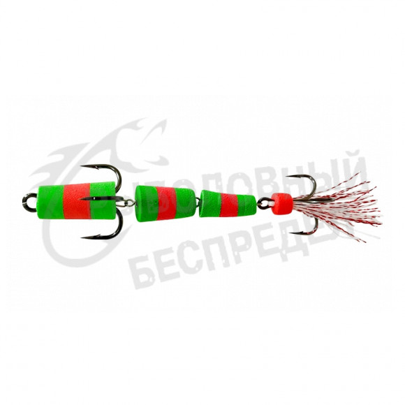 Приманка Мандула "Флажок" XXL Fish Модель 15 цв. Зелено-Красная