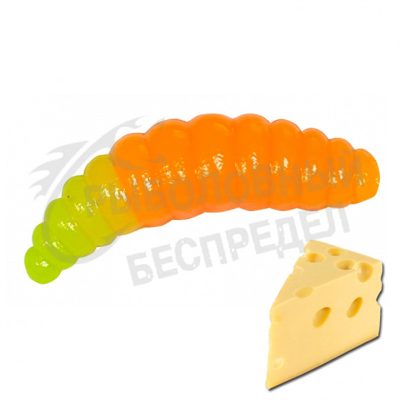 Мягкая приманка Neon 68 Trout Maggot 1.3'' оранжевый - лимон сыр