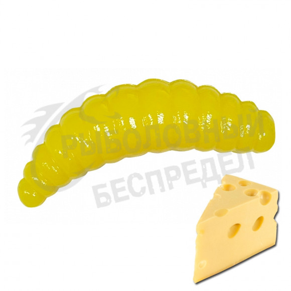 Мягкая приманка Neon 68 Trout Maggot 1.3'' желтый сыр