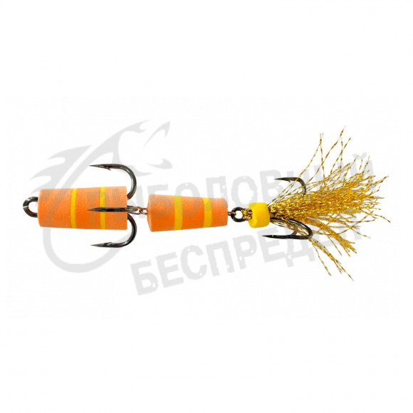 Приманка Мандула "Флажок" XXL Fish Модель 1Д цв. Оранжево-Жёлтая