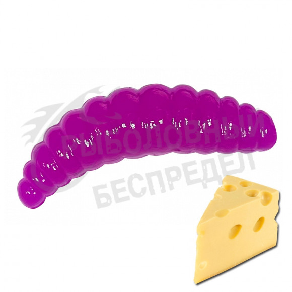 Мягкая приманка Neon 68 Trout Maggot 1.3'' фиолетовый сыр