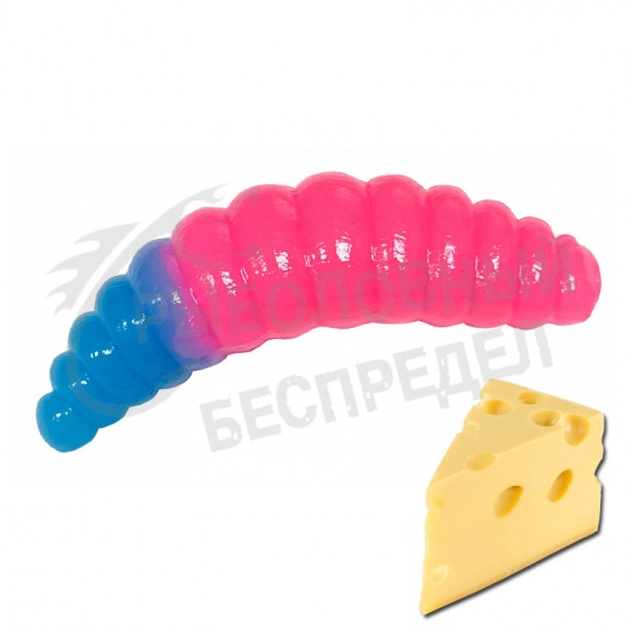 Мягкая приманка Neon 68 Trout Maggot 1.3'' розовый - голубой сыр