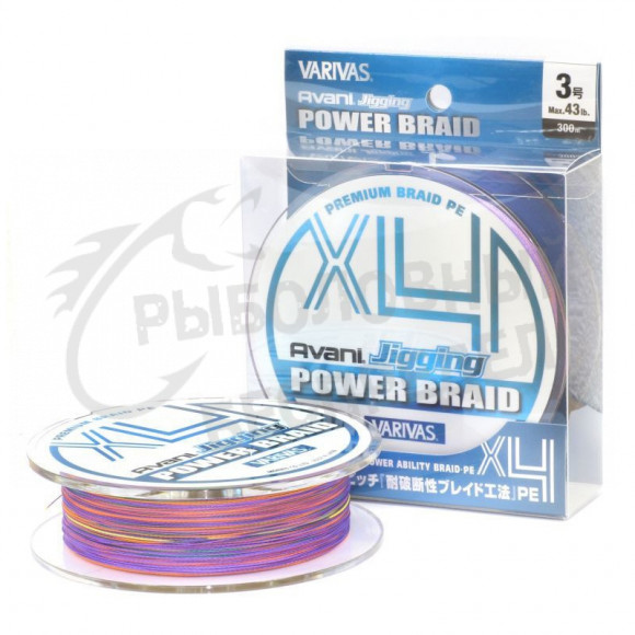 Плетёный шнур Varivas Avani Jigging Power Braid PE X4 Multicolor #0.6 200m