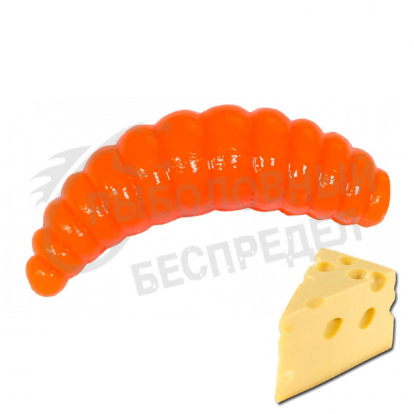 Мягкая приманка Neon 68 Trout Maggot 1.3'' оранжевый сыр