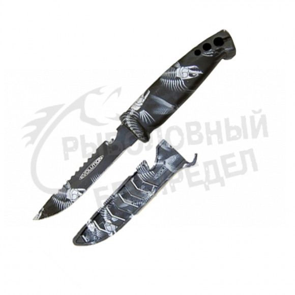 Нож Gambler Evolution Bait Knife-Utility Knife 4" #Black Reaper