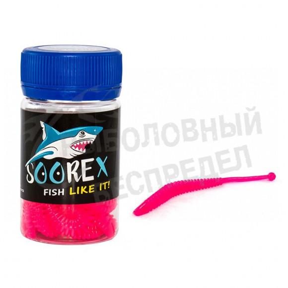 Мягкая приманка Soorex Snake 80mm розовый сыр