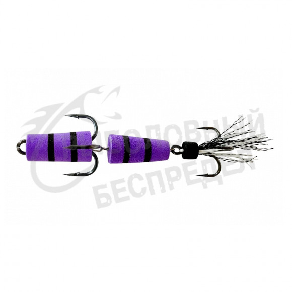 Приманка Мандула "Флажок" XXL Fish Модель 1Д цв. Фиолетово-Чёрная