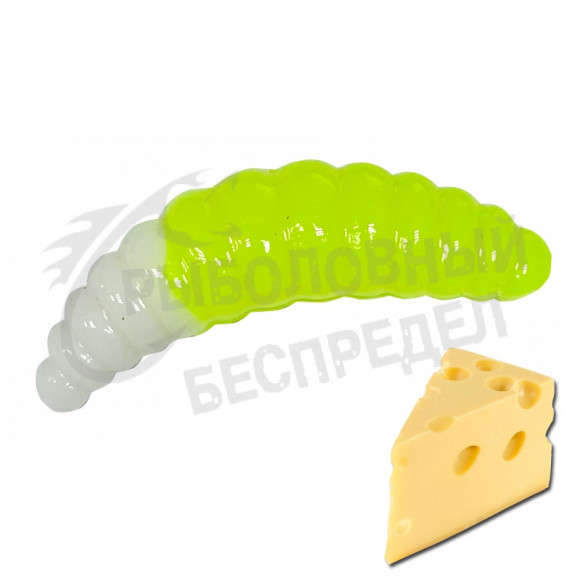 Мягкая приманка Neon 68 Trout Maggot 1.3'' лимон - белый сыр
