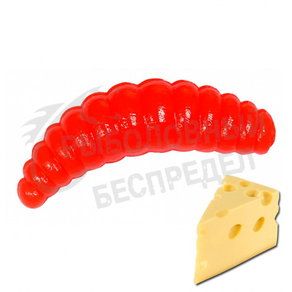 Мягкая приманка Neon 68 Trout Maggot 1.3'' красный сыр