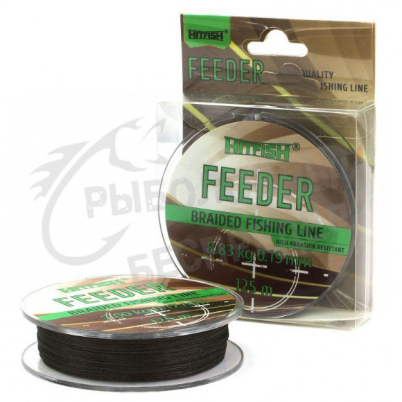 Плетёный шнур Hitfish Feeder Braid PE X4 125m Brown 0.13mm-5.20kg