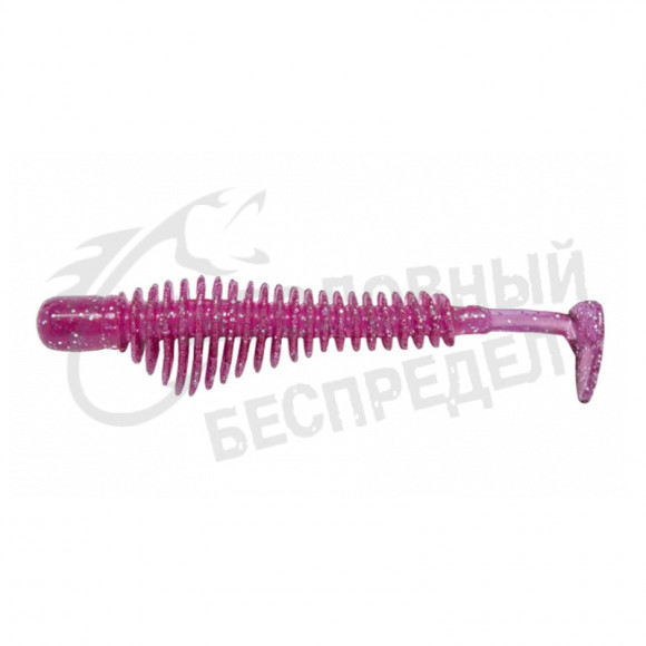 Силиконовая приманка B Fish N Tackle Pulse-R Paddle Tail 2.45" #Purple Glitter w-White core