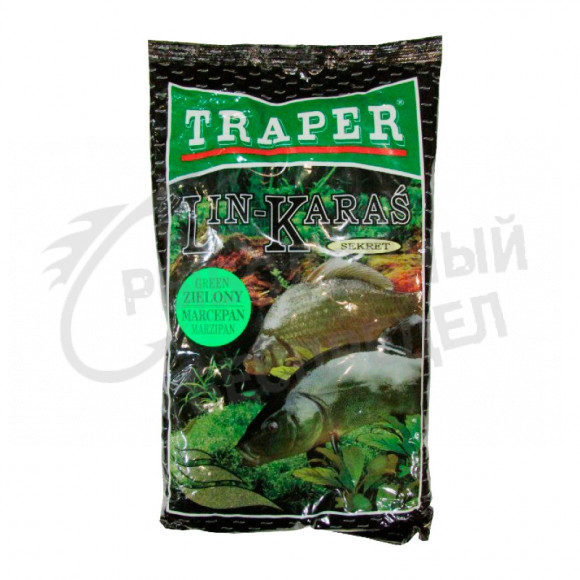 Прикормка Traper Secret Линь-карась, зелёная марципан 1кг art.00137