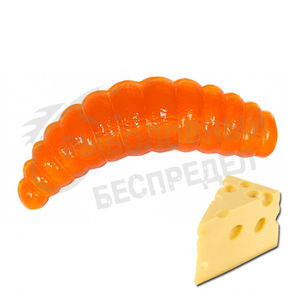 Мягкая приманка Neon 68 Trout Maggot 1.3'' оранжевый 3D сыр
