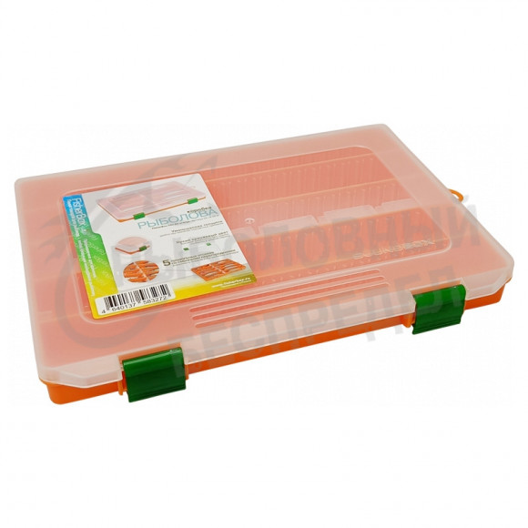 Коробка рыболова FisherBox 250sh orange (25х19х02) slim
