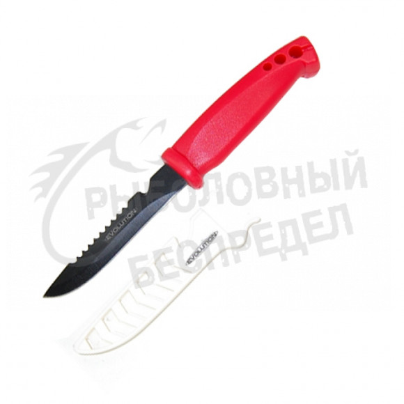 Нож Gambler Evolution Bait Knife-Utility Knife 4" #Red Black White
