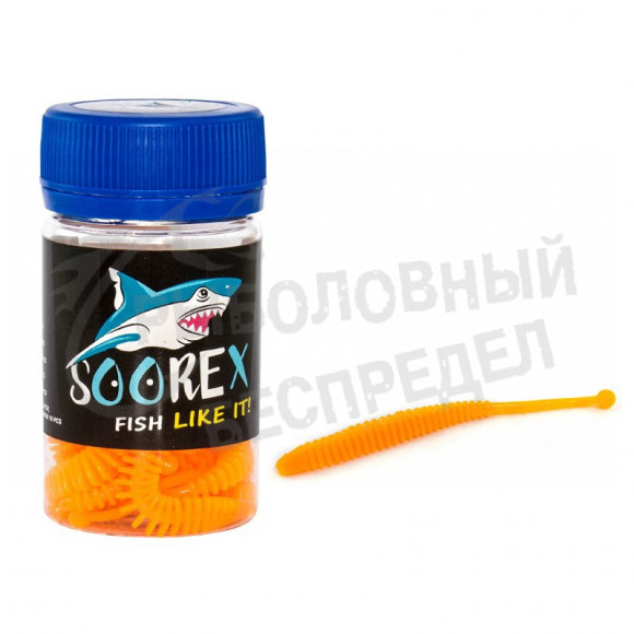 Мягкая приманка Soorex Snake 80mm оранжевый сыр