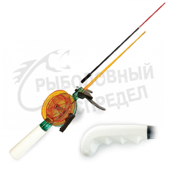 Удочка зимняя Пирс ПК-70 ручка револьвер зелено-оранжевая