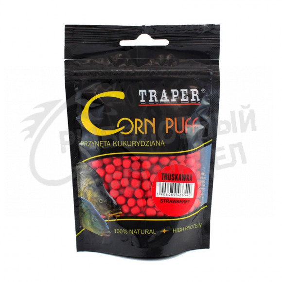 Кукуруза воздушная Traper Corn puff Клубника 4mm 20g art.15030