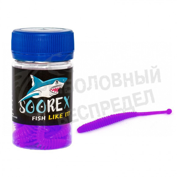 Мягкая приманка Soorex Snake 80mm фиолетовый икра