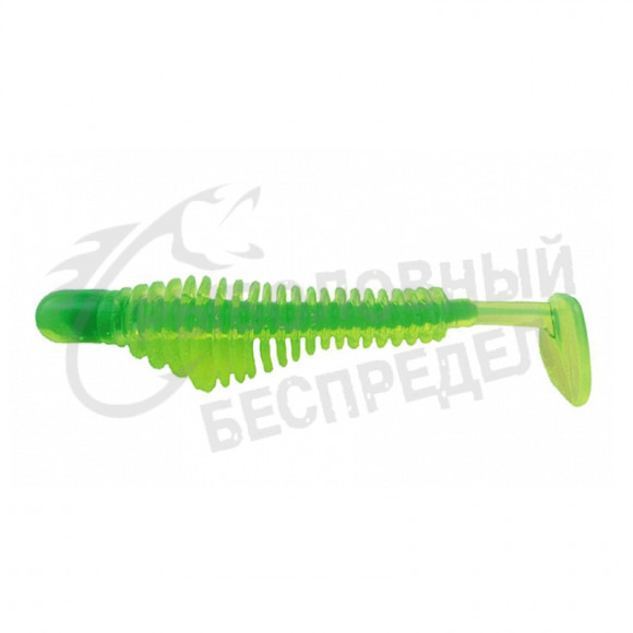 Силиконовая приманка B Fish N Tackle Pulse-R Paddle Tail 3.25" #Chartreuse-Green Core