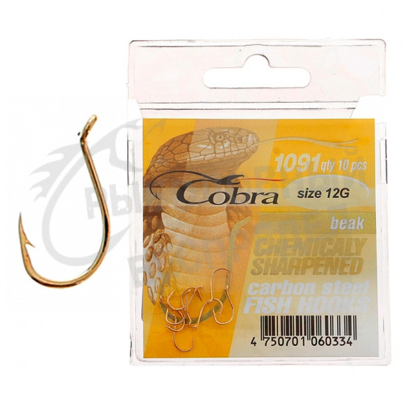 Крючки Cobra Beak 1091 G №14 (10шт-уп)