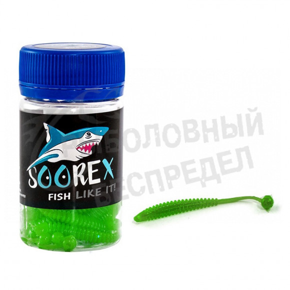 Мягкая приманка Soorex Catch 61mm шартрез чеснок