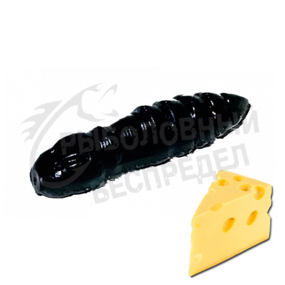 Мягкая приманка Trout HUB Pupa 1.5" black сыр