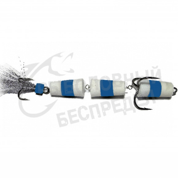 Приманка Мандула "Флажок" XXL Fish Модель 130 цв. Бело-Синяя