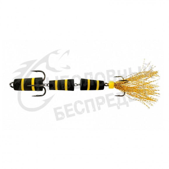 Приманка Мандула "Флажок" XXL Fish Модель 130Д цв. Чёрно-Жёлтая