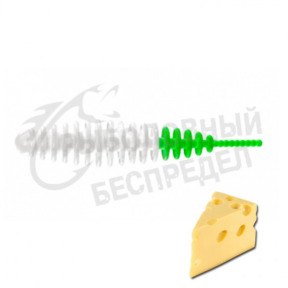 Мягкая приманка Mils Trout Baits Lech 1.7" WH+GR 041 сыр