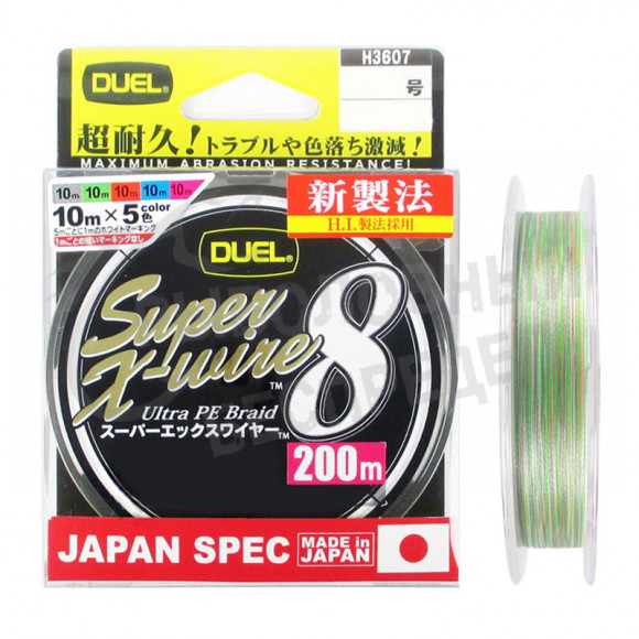 Шнур Duel PE Super X-Wire 8 150m #1.0 multicolor
