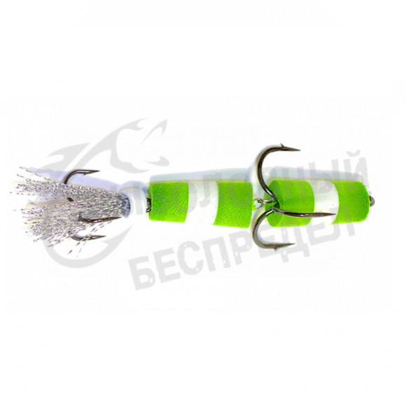 Приманка Мандула "Флажок" XXL Fish Модель 18 цв. Зелено-Бело-Зеленый