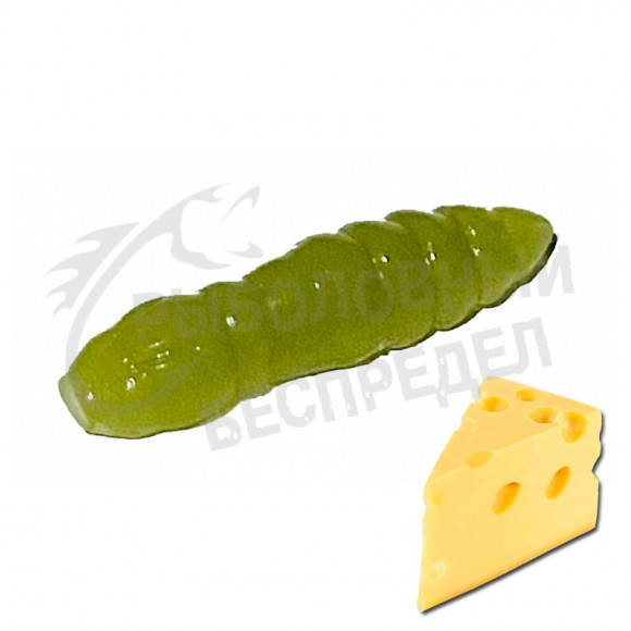 Мягкая приманка Trout HUB Pupa 1.5" olive сыр