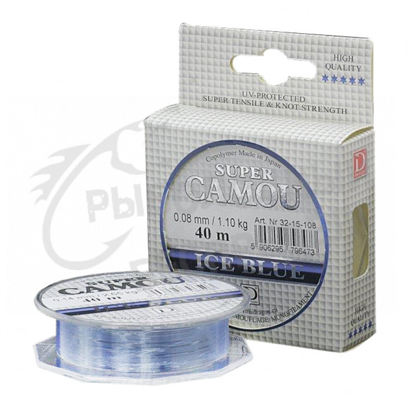 Леска зимняя Dragon Super Camou Ice Blue 40m 0.10mm 1.50kg