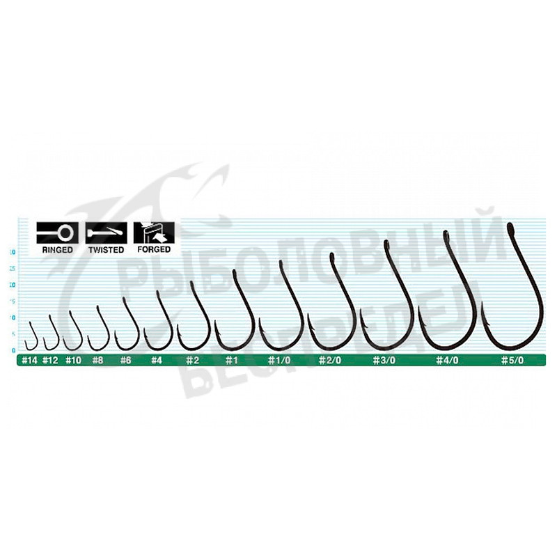 OWNER Mosquito Bait Hooks 5177-121 Size 2/0 - 6 pack Black Chrome Super  Needle