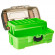 Ящик PLANO 6211 с 1 ур. системой хранения приманок и 2-мя боковыми отсеками на крышке, ярко-зеленый