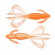 Приманка силиконовая Keitech Crazy Flapper 2.8" EA#06 Orange Flash