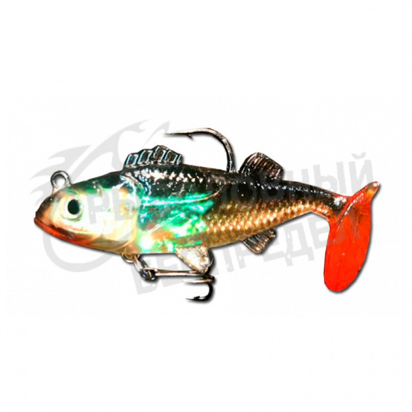 Твистер оснащённый Mikado CRYSTAL FISH WX5561  6 см.-049, 7,5г. ( 2 шт.)