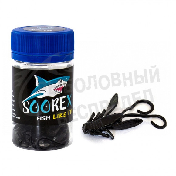 Мягкая приманка Soorex Nympha 36mm черный чеснок