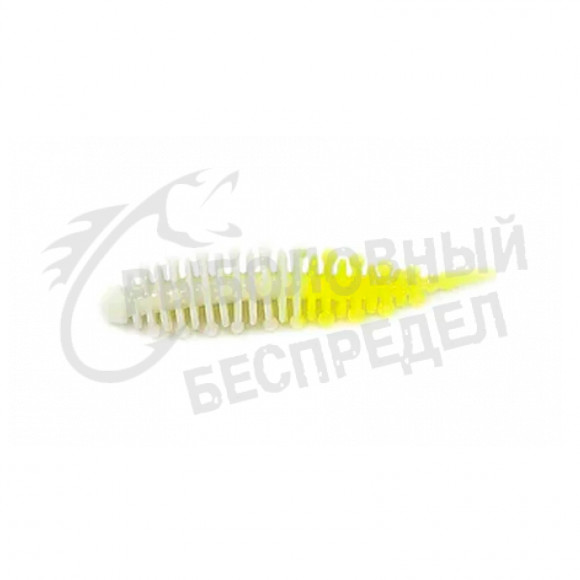 Силиконовая приманка Boroda Baits Super Soft Ayra XL DC 75mm 3.7g белый-лимон сыр (6шт-уп)