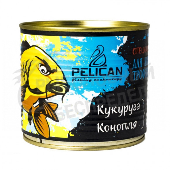 Запаренные злаки Pelican 430ml Кукуруза-Конопля, аромат Чеснок