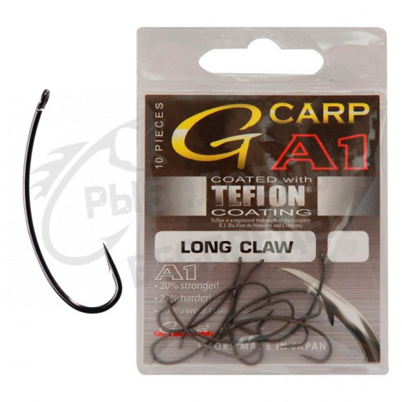 Крючок Gamakatsu A-1 G-Carp Long Claw Teflon #2 (10шт в уп)