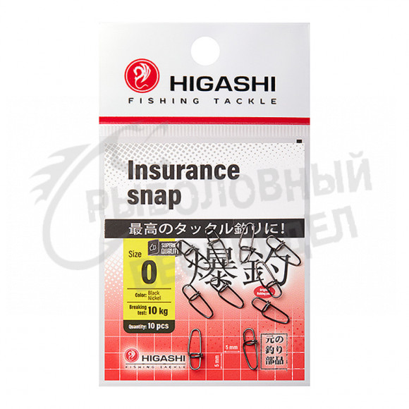 Карабин HIGASHI Insurance Snap #0 black nickel